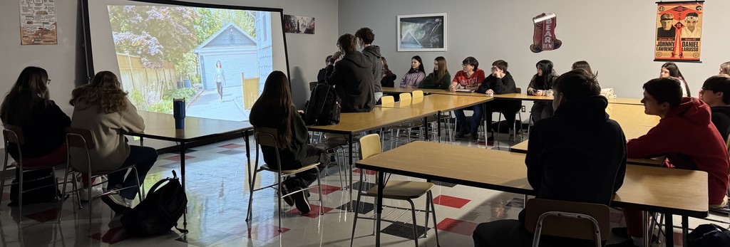 Students use a MILO simulation machine in Criminal Justice classes at BJSHS.
