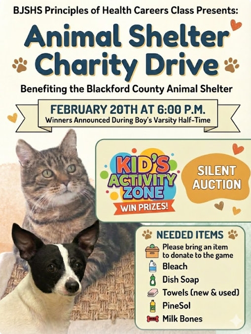 Animal Shelter Charity Drive - February 20 - 6 p.m.
