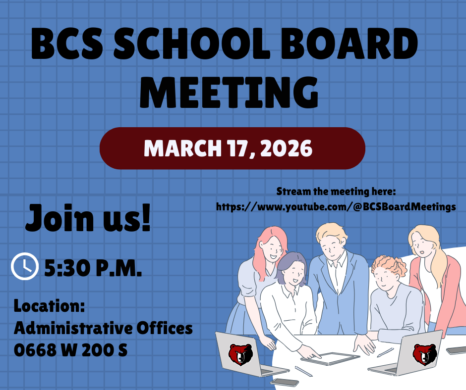 School Board Meeting - March 17, 2026 at 5:30 p.m. at Central Office