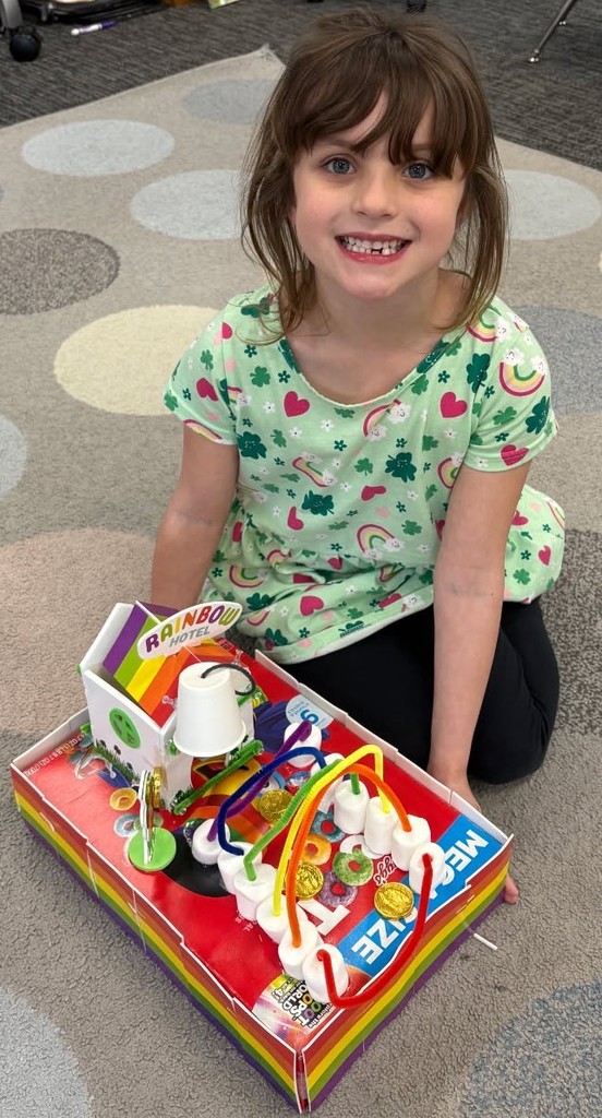 BPS Kindergarten students share the leprechaun traps they made.