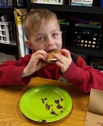 Kindergarten students have some camping fun during Camp Kindergarten!