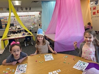 Kindergarten students have some camping fun during Camp Kindergarten!