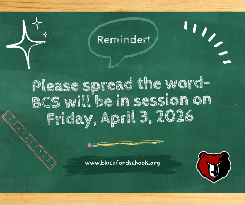 BCS will be in session Friday, April 3, 2026