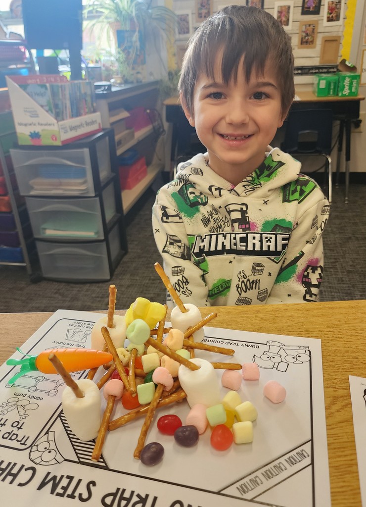 Students in Mrs. Amanda Wolfe's class at BPS made "Bunny Traps" for Easter