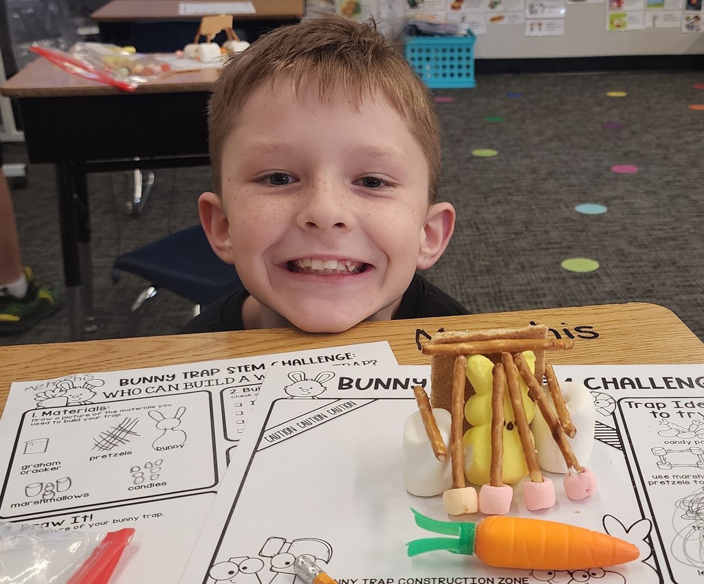 Students in Mrs. Amanda Wolfe's class at BPS made "Bunny Traps" for Easter