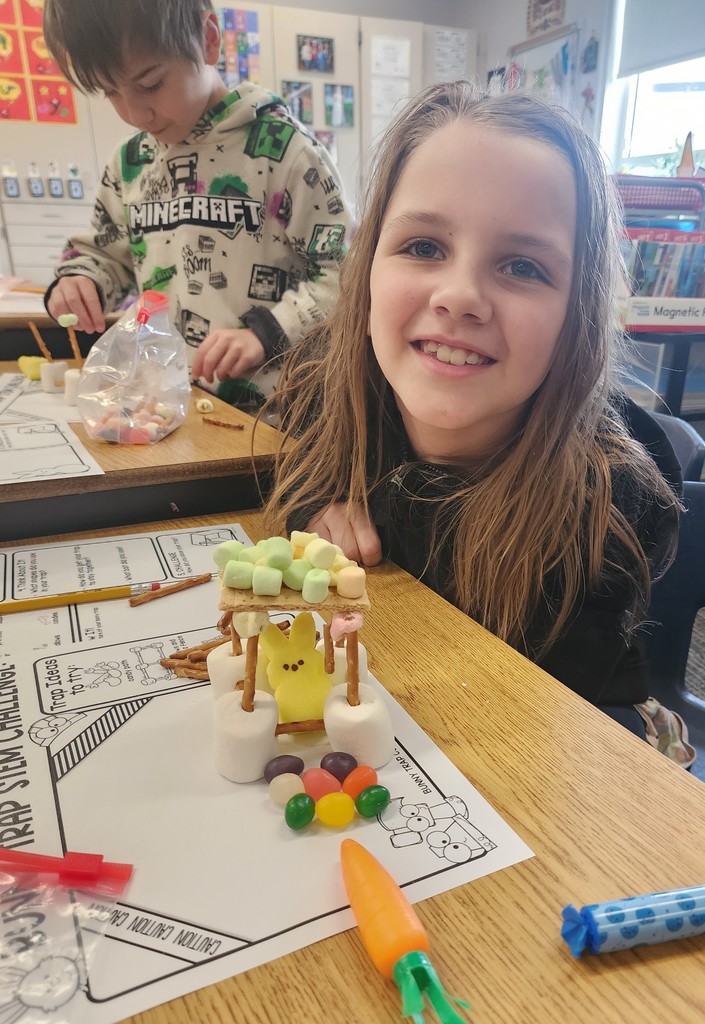 Students in Mrs. Amanda Wolfe's class at BPS made "Bunny Traps" for Easter