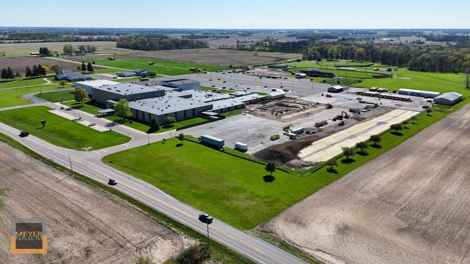 Construction continues on the BCS Performing Arts Center with groundwork and structural work currently taking place.