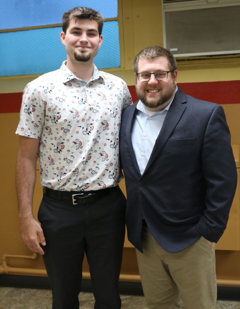 BJSHS senior Mason Kitterman selected Mr. Garrett Krieg as his Jennerjahn Most Influential Educator