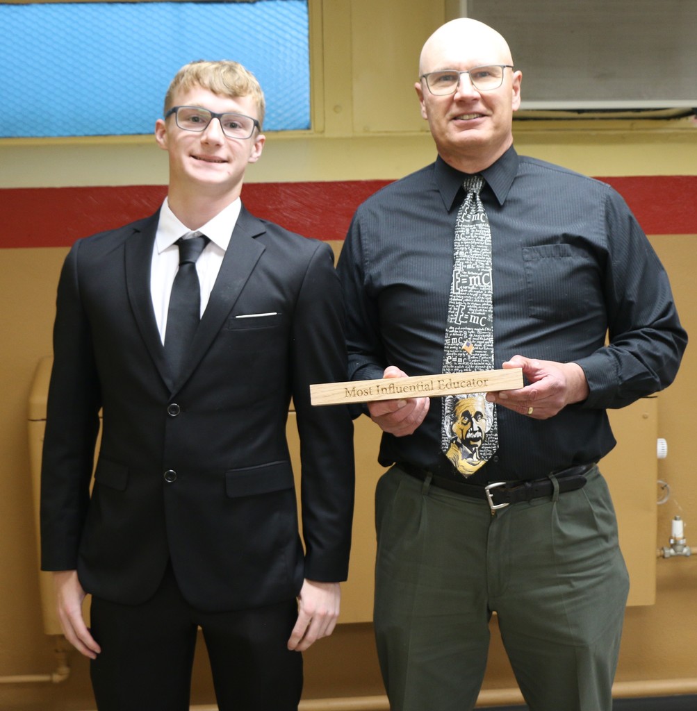 BJSHS senior Samuel Barry selected Mr. Richard Uggen as his Jennerjahn Most Influential Educator
