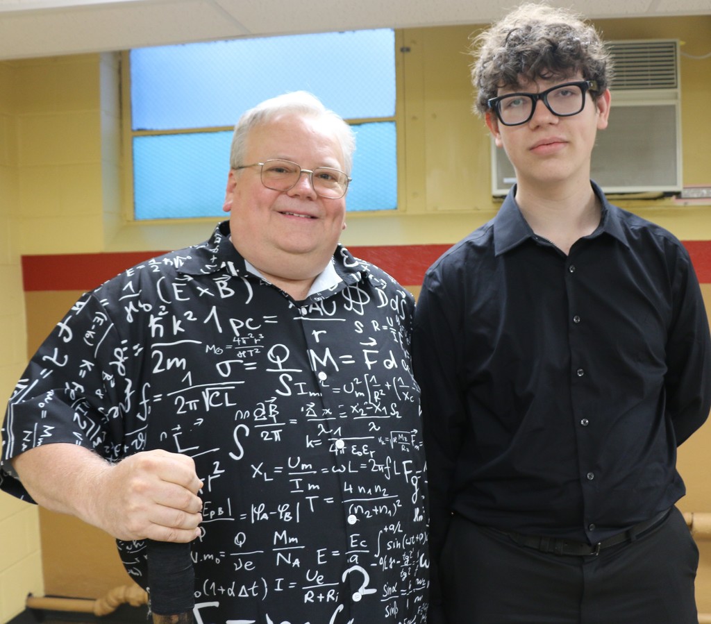 BJSHS senior Nickolas Kuehnhold selected Mr. Jeff Cline as his Jennerjahn Most Influential Educator