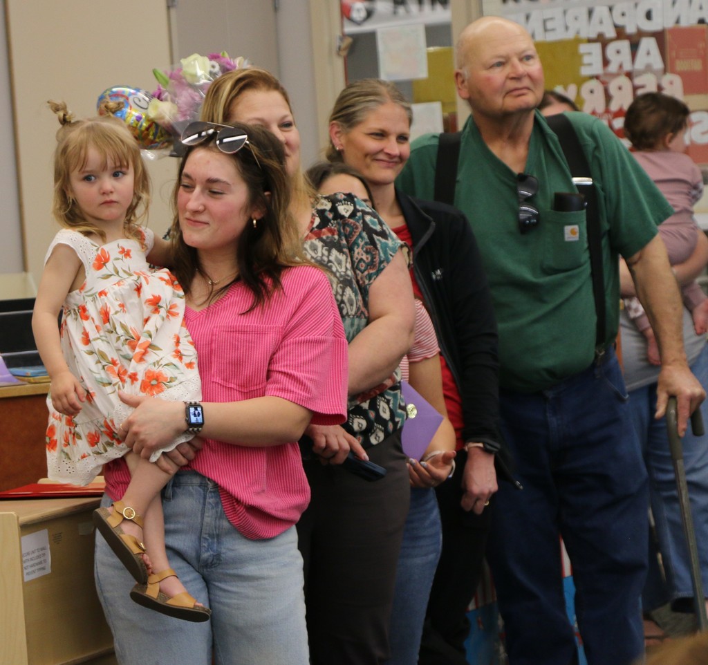 Julie Tucker's family was present as she is named 2025-2026 BPS Teacher of the Year