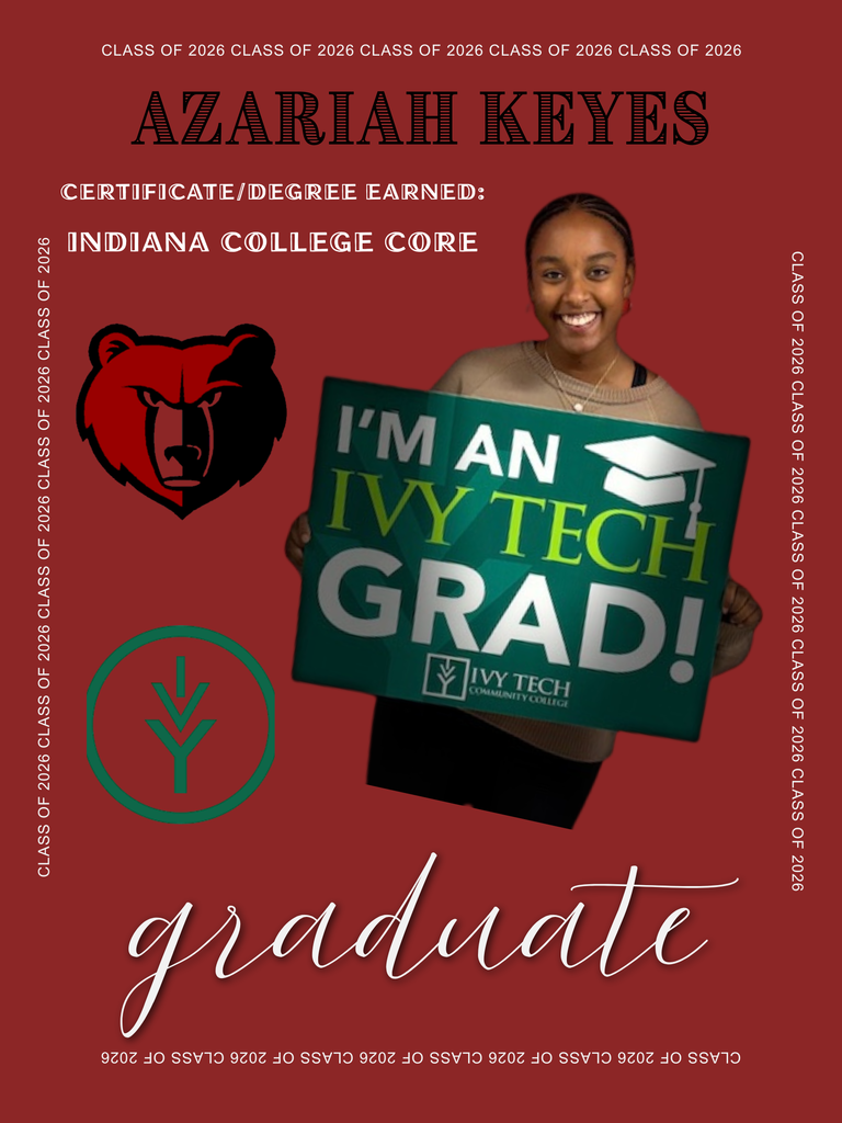 Azariah Keyes is honored for receiving her Indiana College Core Certificate from Ivy Tech