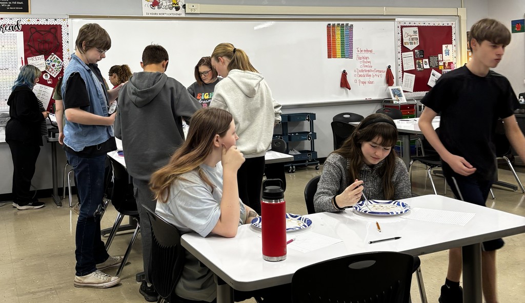BJSHS 7th or 8th graders enjoyed pancake art at school today