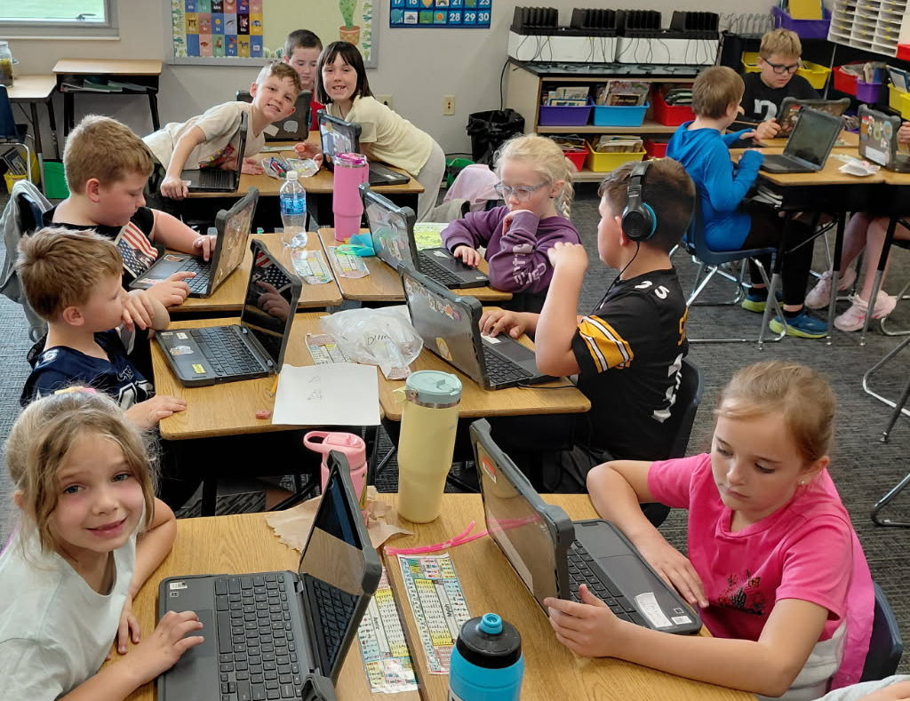 BPS 2nd graders play games during the PTO-sponsored Fun Day
