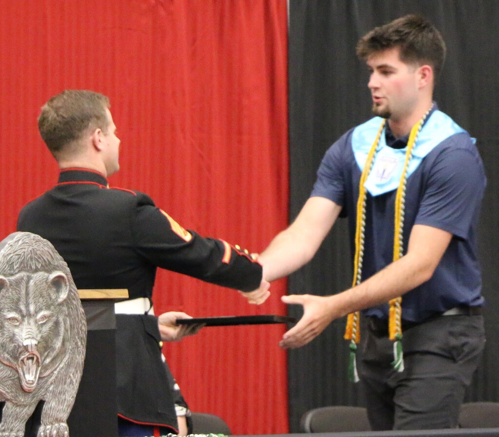 BJSHS senior Mason Kitterman receives the Outstanding Senior Boy Athlete Award
