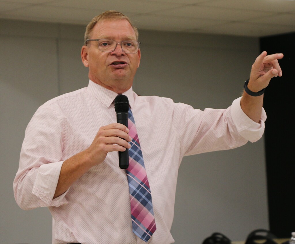 Superintendent Chad Yencer welcomes teachers and staff back to school for the 26-27 session