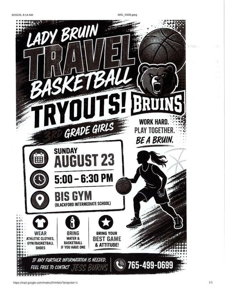 Bruin Travel Basketball tryouts