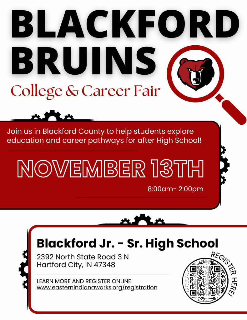 BJSHS College and Career Fair - Friday, November 13 from 8 a.m. to 2 p.m. at BJSHS. 