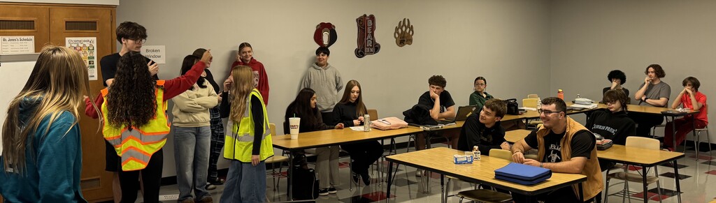 Officer Guffy visits the Criminal Justice classes at BJSHS