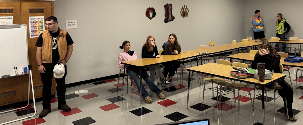 Officer Guffy visits the Criminal Justice classes at BJSHS