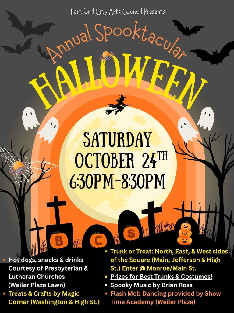 Halloween Flyer - Saturday, October 24 from 6:30 - 8:30 on the HC square
