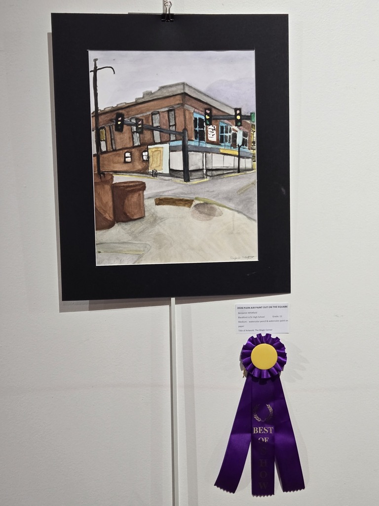 Benjamin Whitfield's painting "The Magic Corner" won the Best of Show award for the Plein Air Paint Out on the Square exhibition