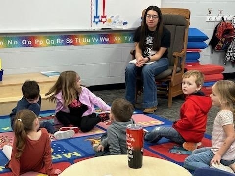 REad Across America - BJSHS students read to BIS preschoolers