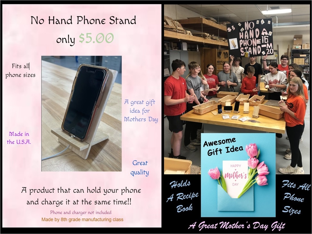 No Hand Phone Stand- 8th grade manufacturing project