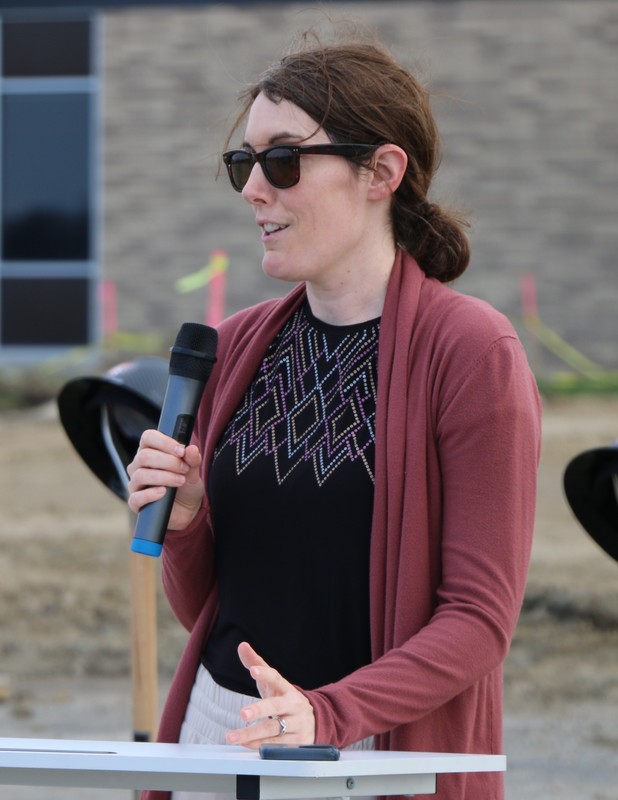 Karen Fisher, lead architect for Barton Coe Vilamaa,  discusses the design work of the BCS Performing Arts Center