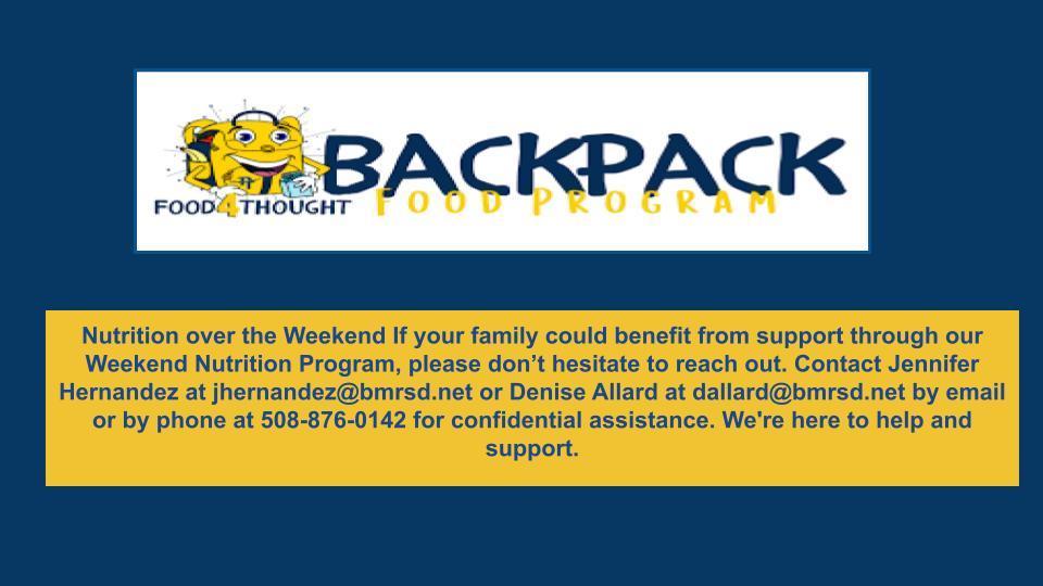 Food over The Weekend Program