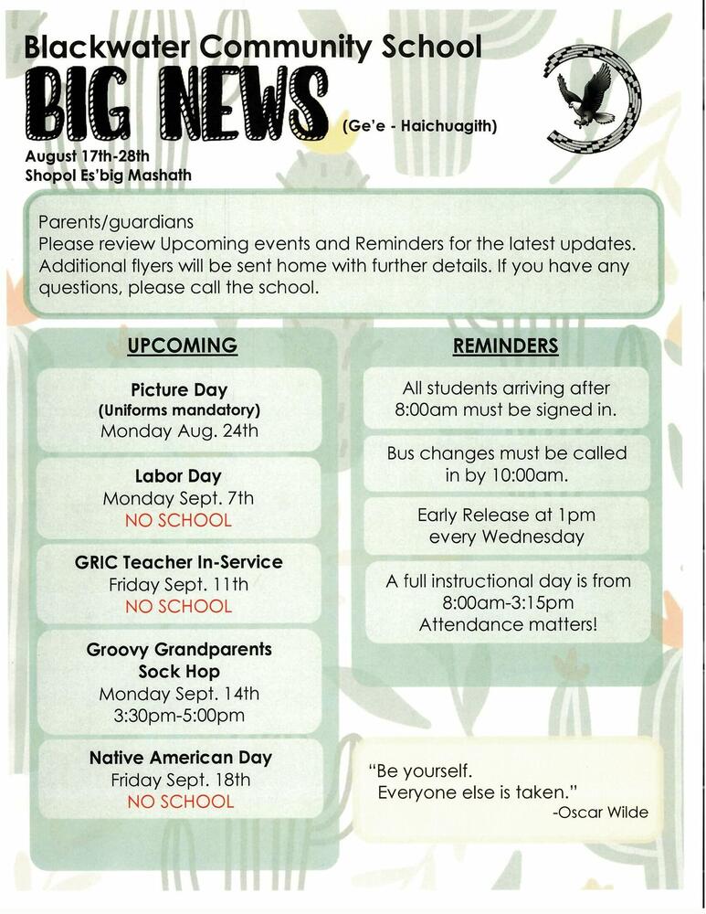 Big News August 17th!