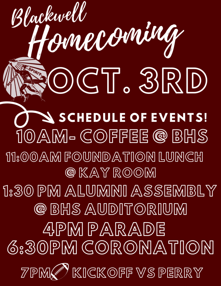 Homecoming Schedule
