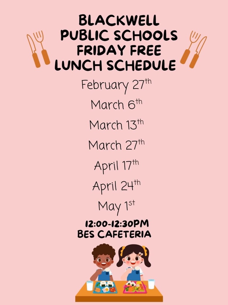 FRIDAY FREE STUDENT LUNCHES 