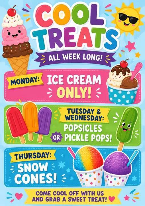 BES COOL TREATS 5-11-26