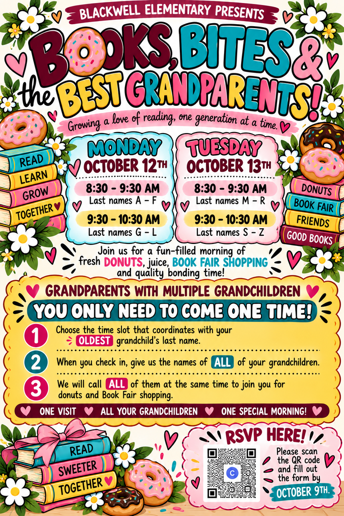 BES BOOKS WITH GRANDPARENTS OCT. 12TH-13TH,2026