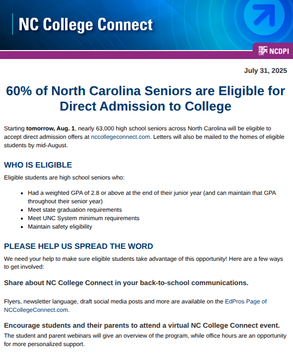 For more information: https://content.govdelivery.com/accounts/NCSBE/bulletins/3eb68ee