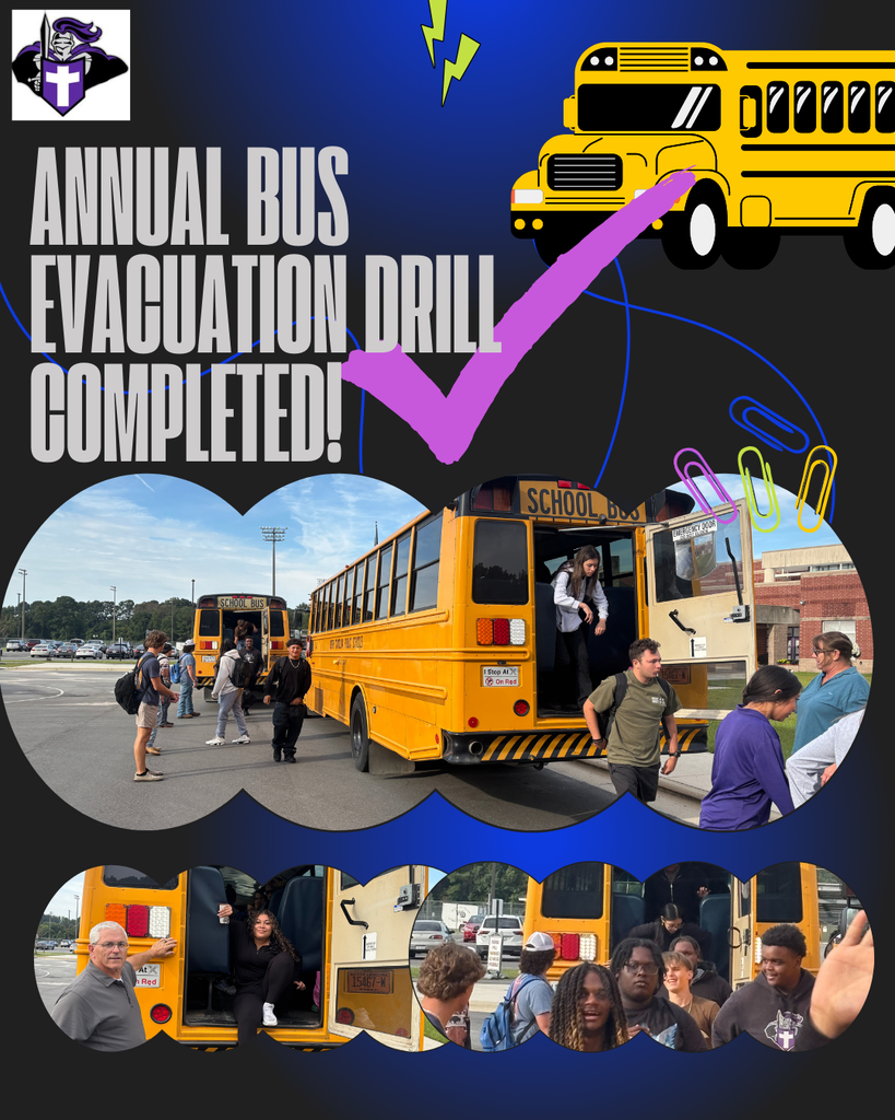 West Bladen High School students participated in the annual bus evacuation drill and viewed the school bus safety video this morning. Student safety is always a top priority at WBHS, and that extends to the buses that transport our students each day.