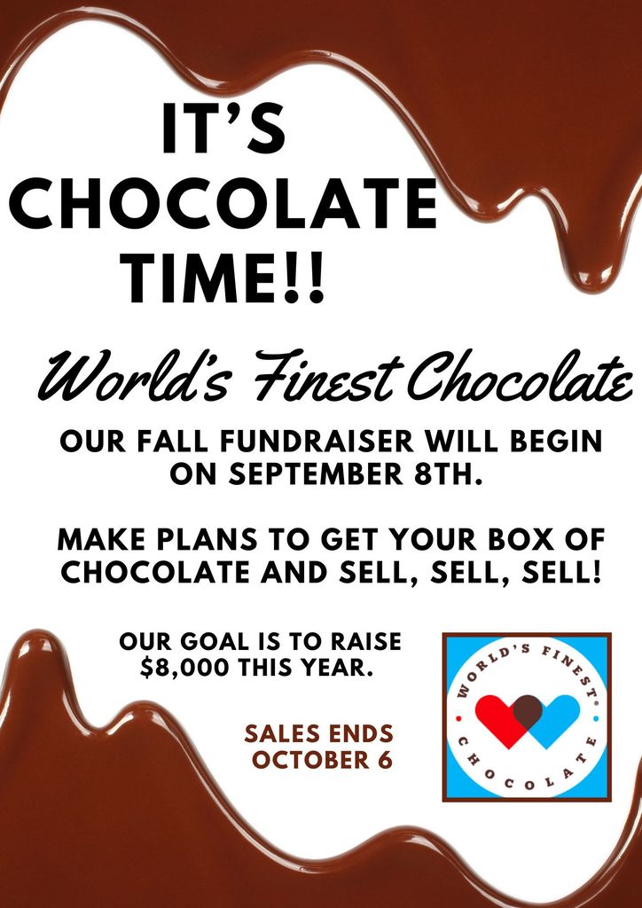 chocolate sale flyer with melting chocolate on the edges