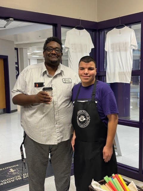 ☕ Knight’s Café at West Bladen ☕ The Knight’s Café, run by the students in Mrs. Jones’ EC classroom, is an incredible program that teaches valuable life skills while serving our school community. 🏰💜 We recently had several visitors stop by to experience the café, and we’re excited to share these moments with you! #WestBladenKnights #KnightsCafe #LifeSkills #GoKnights