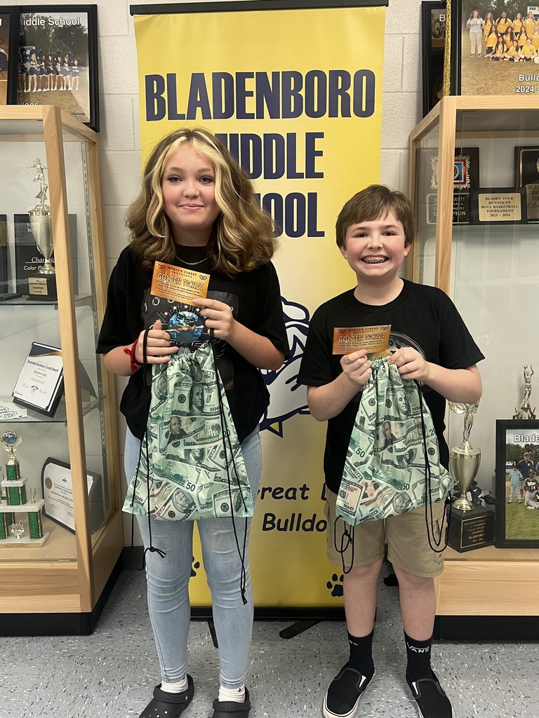 Golden ticket winner at middle school- and prize