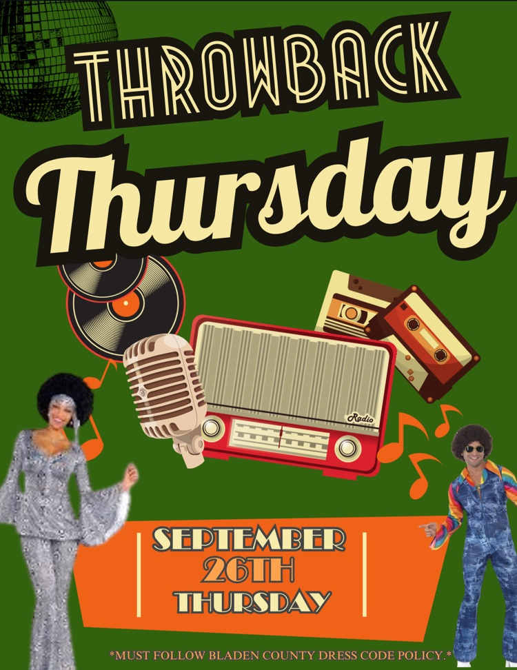 Throwback Thursday spirit week