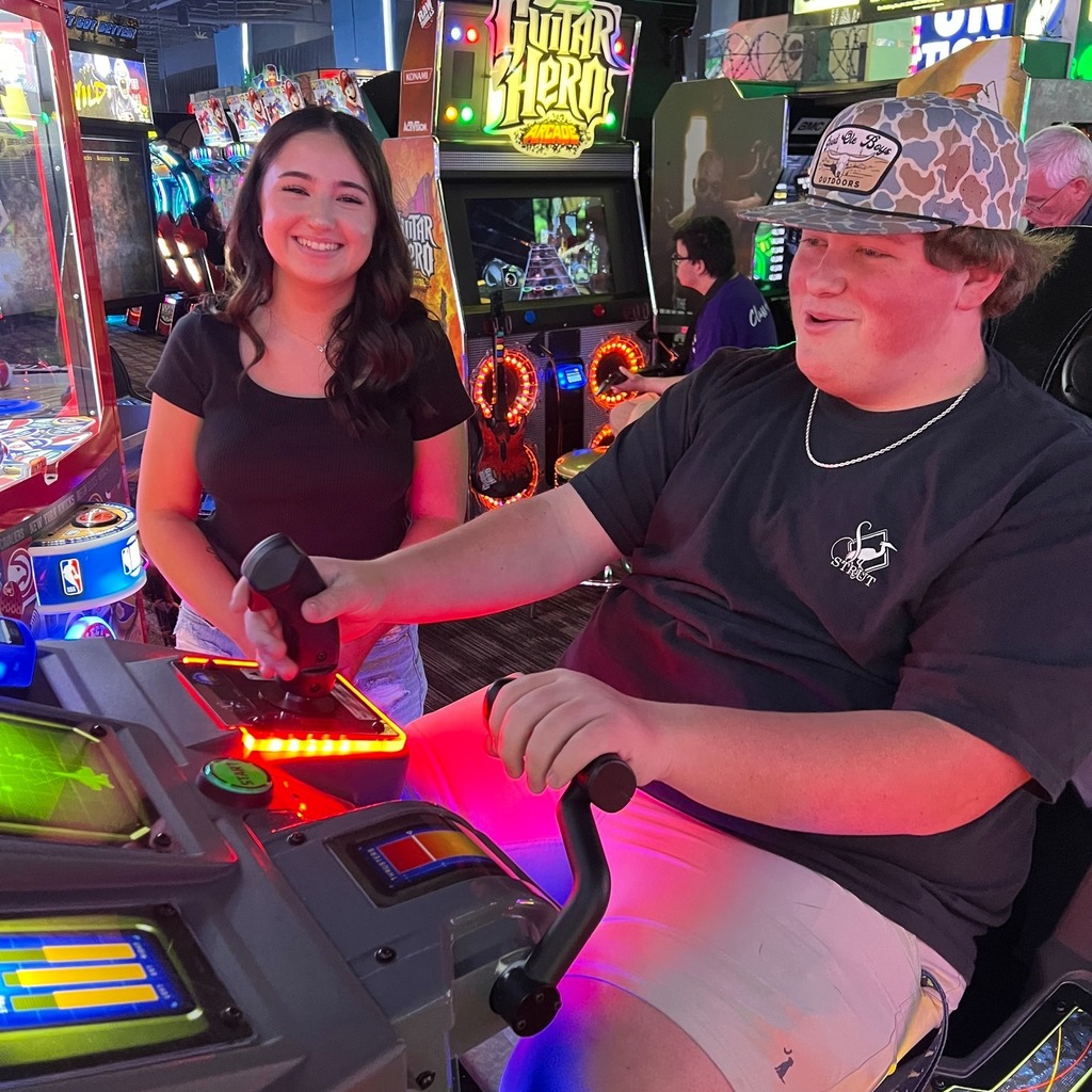 male and female student playing game