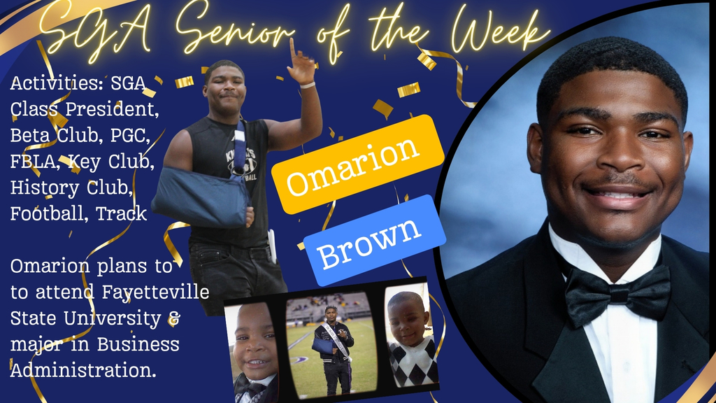 SGA Senior of the Week Omarion Brown - Victoria Russ