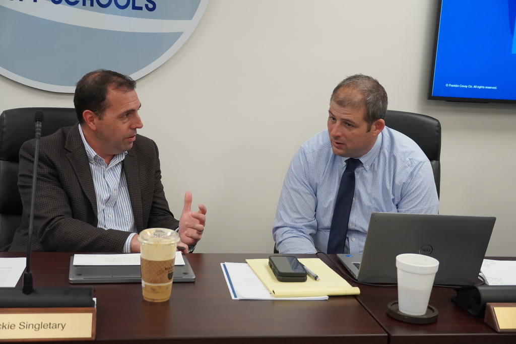 District administrators in discussion during leadership training