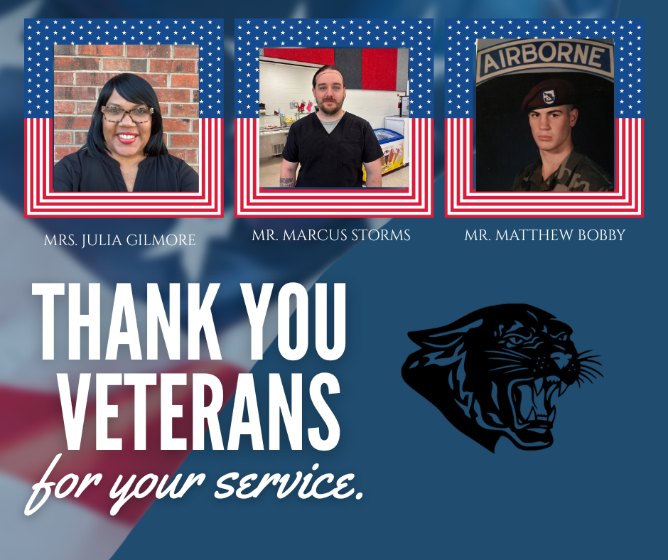 Red, White and Blue American Flag Thank You Veterans Day Facebook Post