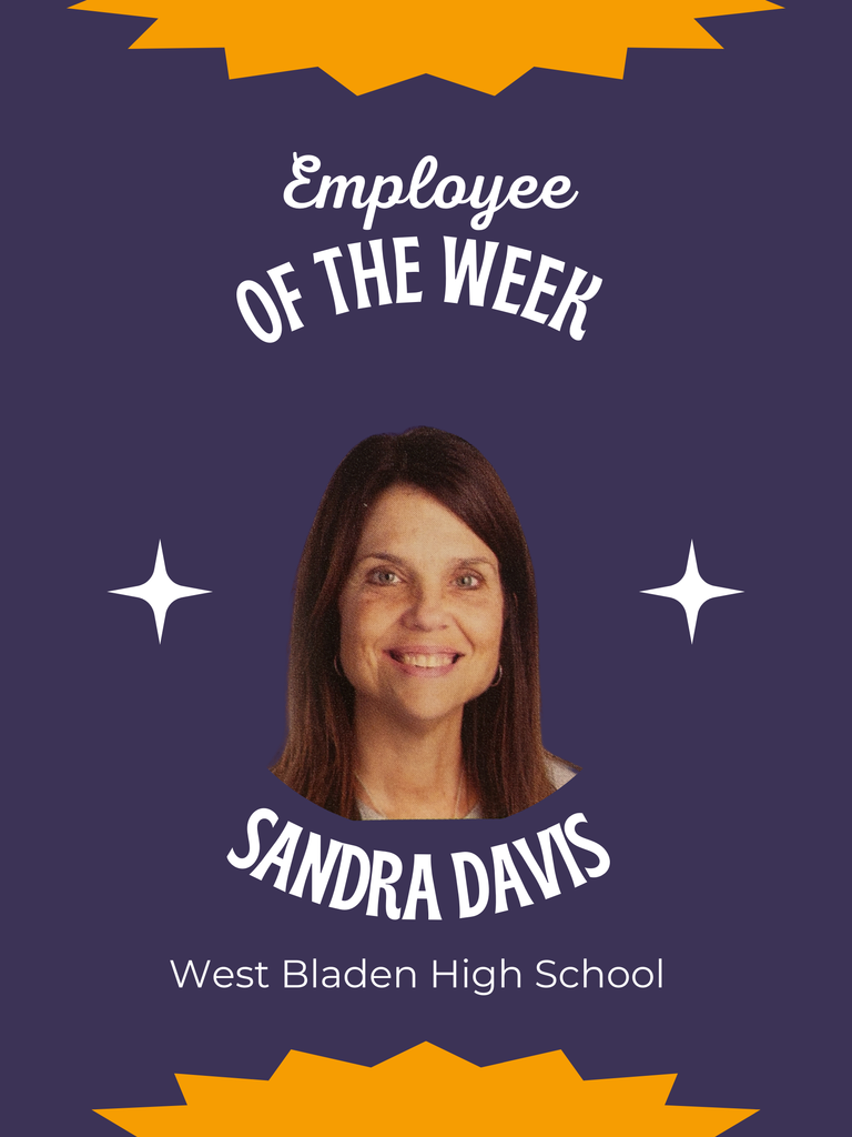 We are excited to recognize Mrs Sandra Davis, our School Data Manager at the Castle, as Employee of the Week. Mrs Davis keeps our information accurate and organized so that grades, attendance, and reports are all in place to support students, families, and staff. Her attention to detail, patience, and willingness to help others make a big difference in the daily life of our school. Thank you Mrs Davis for your hard work and commitment to West Bladen and our Knight family. Knight Pride runs deep.
