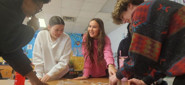 students showing their work