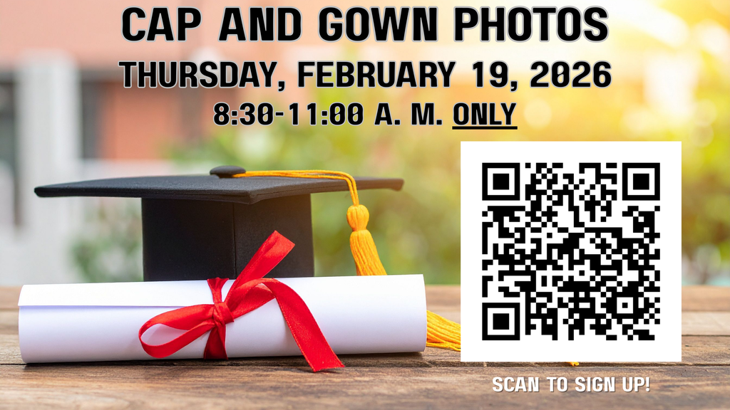 Cap and Gown Photo sign up Announcement - Feb 19, 2026  830-11
