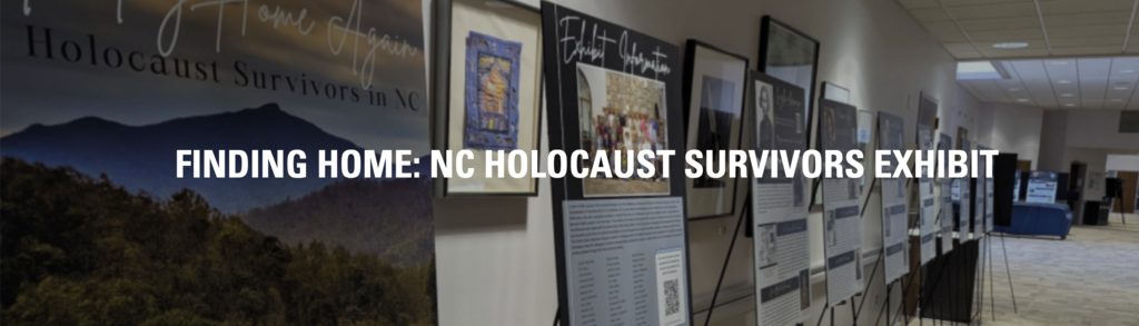 image of the Finding Home NC Holocaust survivors exhibit homepage header