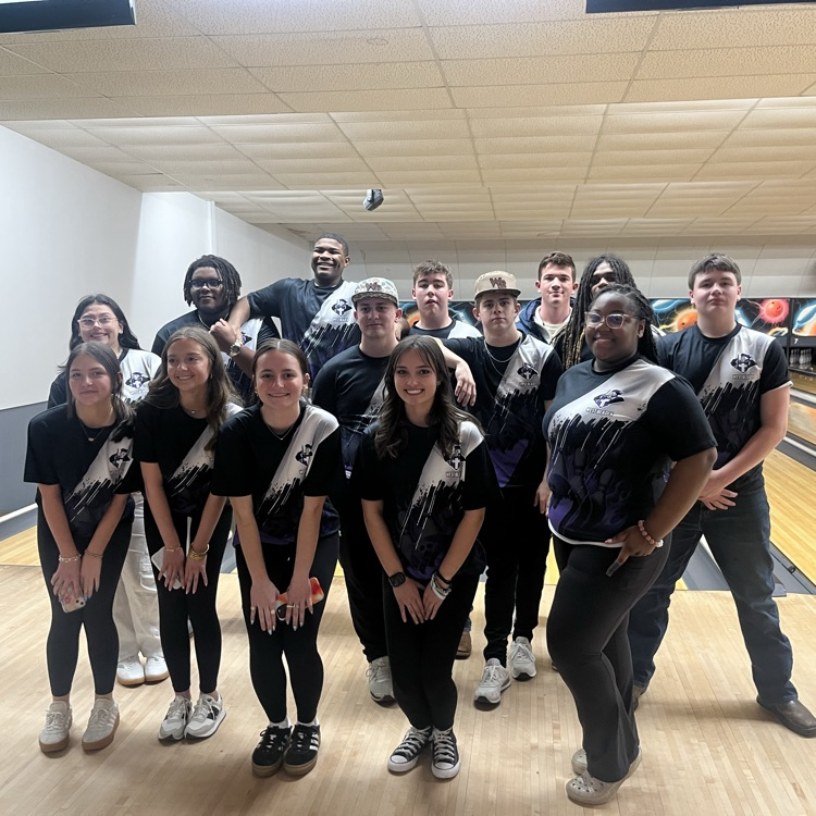 bowling team at the bowling alley